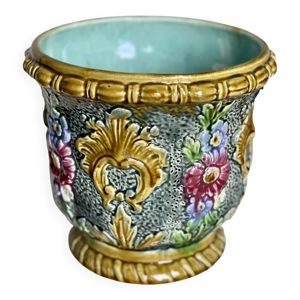 cache pot barbotine XIXé