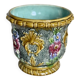 19th-century earthenware cache pot