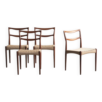 Ensemble de 4 chaises à repas Modèle 223 par HW Klein, Danemark, 1960