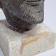 Head of Zeus in patinated plaster in imitation of bronze, 15 cm