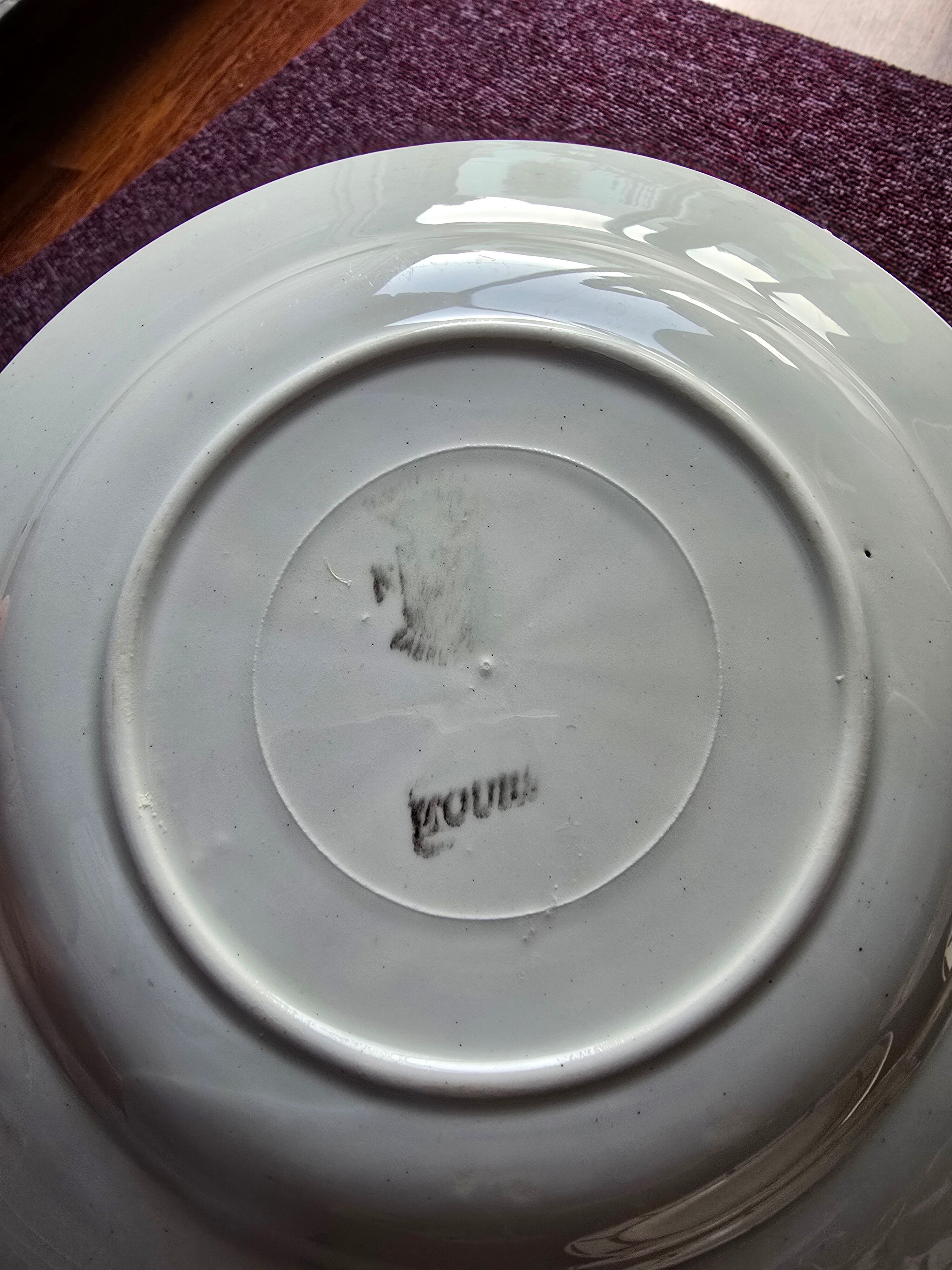 Antique Art Deco plates from the 1930s by Badonviller and Labrut brothers.
