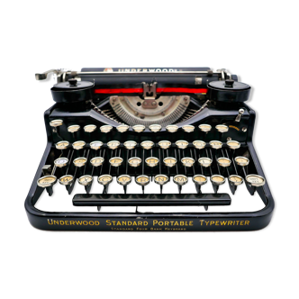 Typewriter underwood 4 bank revised new black ribbon