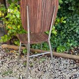 Set of 4 brown Formica chairs