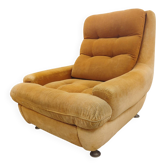 Velvet lounge chair "Gamba S.A. Paris" – Peach / Apricot shade