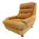 Fauteuil lounge velours côtelé "Gamba S.A. Paris" – Teinte Pêche / Abricot