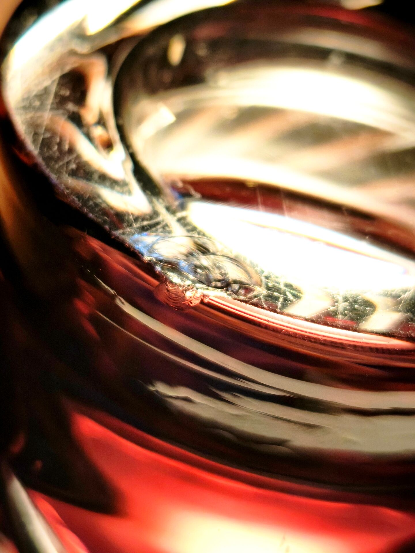 Ruby Red Boléro Crystal Vase Val Saint Lambert