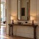 Pair of French Art Deco Wooden Table Lamps Attributed to Charles Dudouyt
