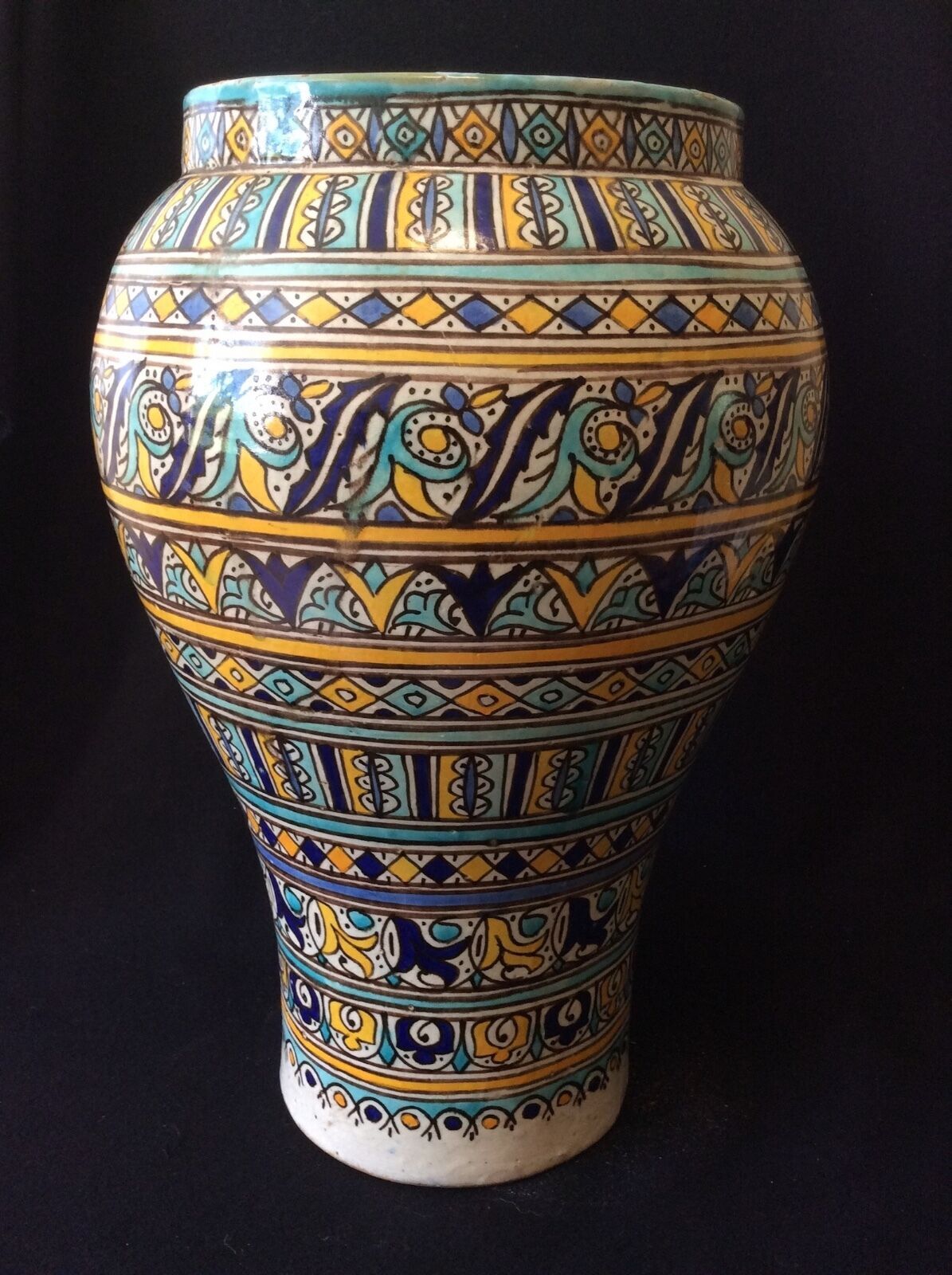 Fez Morocco great Khabya Jarre in earthenware H 44.5 cm late 19th 19th century