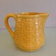 Yellow pitcher Sarreguemines Digoin vintage 60s slip