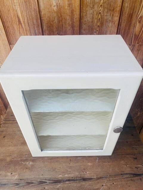 Vintage medicine cabinet.