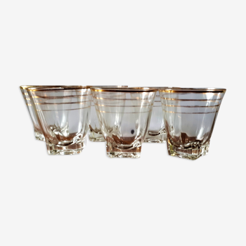 Lot de 6 verres à liqueur anciens "vintage"