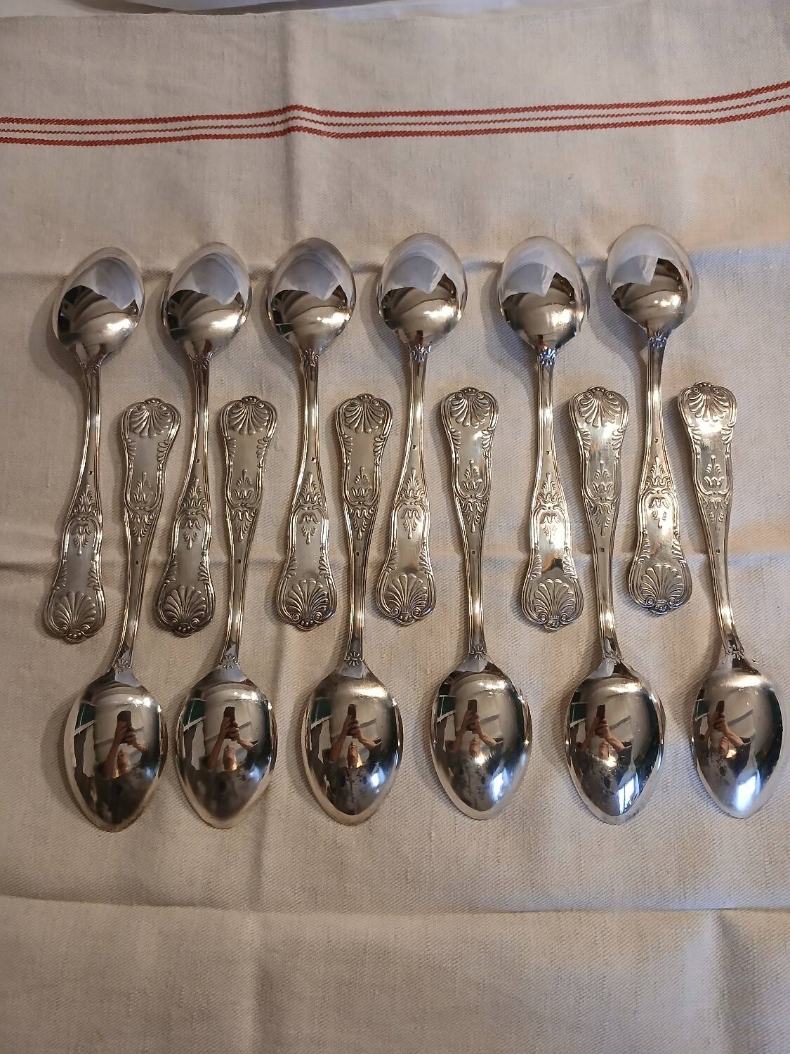 Antique flatware set for 51 place settings
