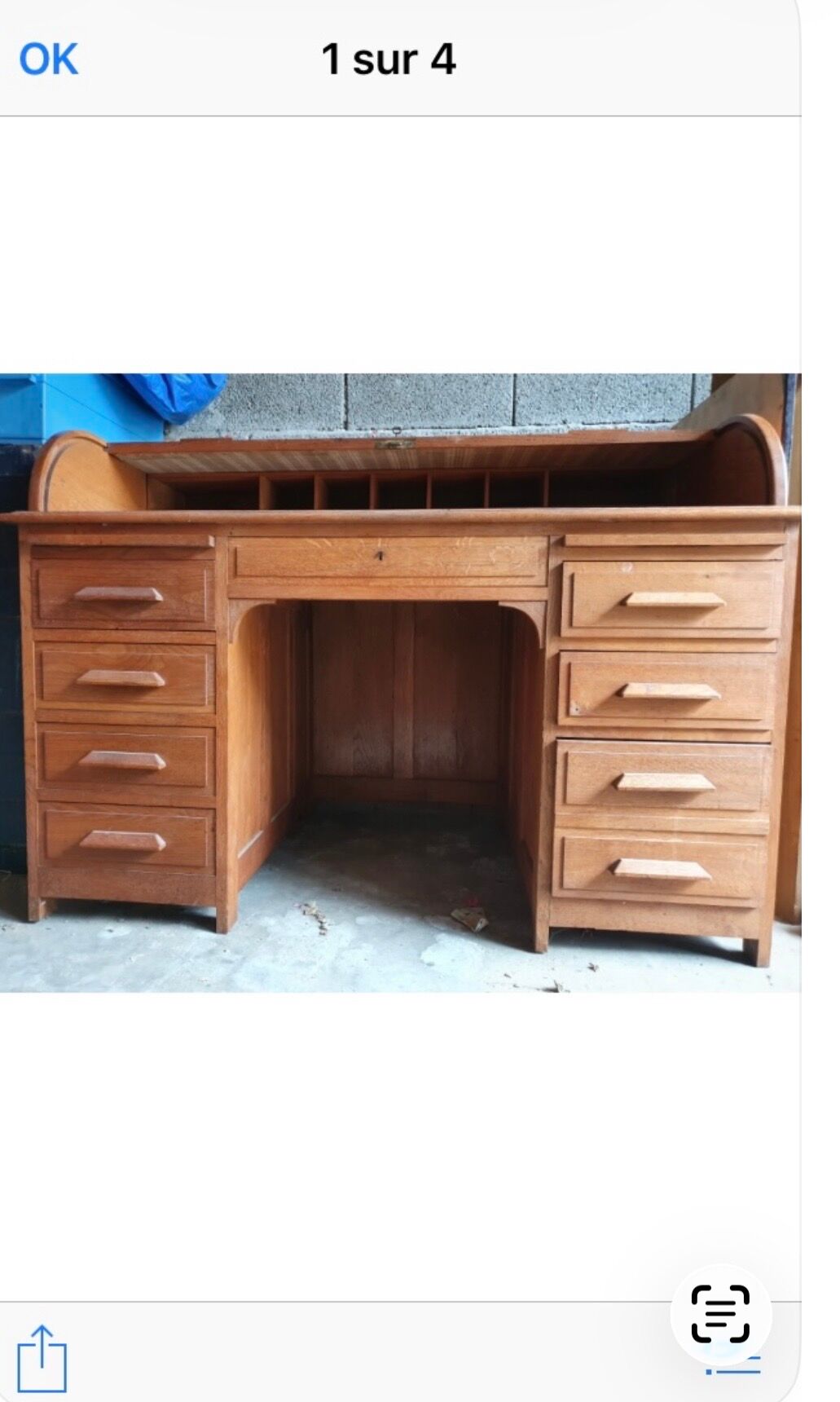 Bureau américain cylindre