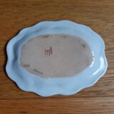 Ramekin cup in glazed ceramic decoration flowers painted