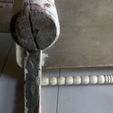 Old wooden sofa-bedside tip turned