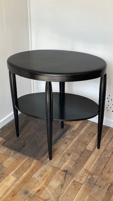 Gueridon console bois noir art déco