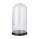 Black base glass bell
