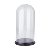 Black base glass bell