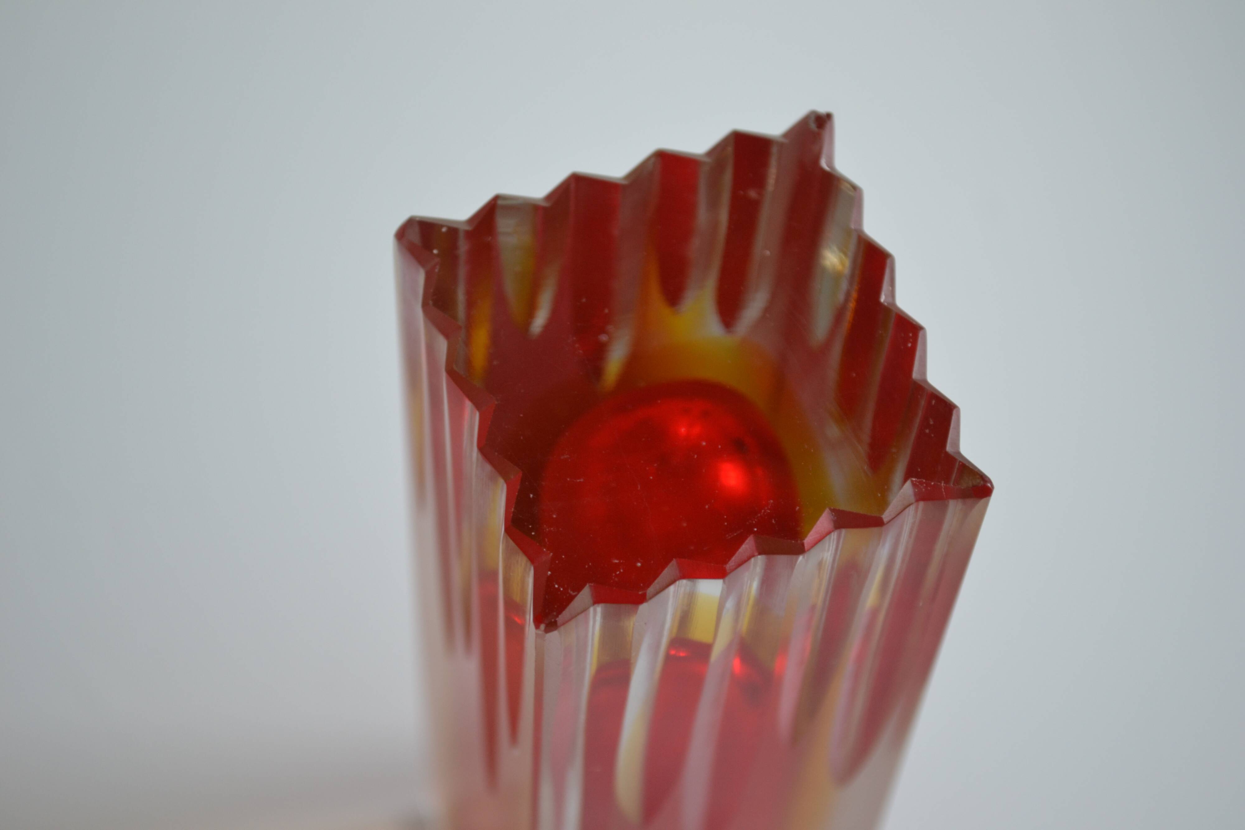 MURANO SOMMERSO VINTAGE MODERNIST VASE ERA FLAVIO POLISHED
