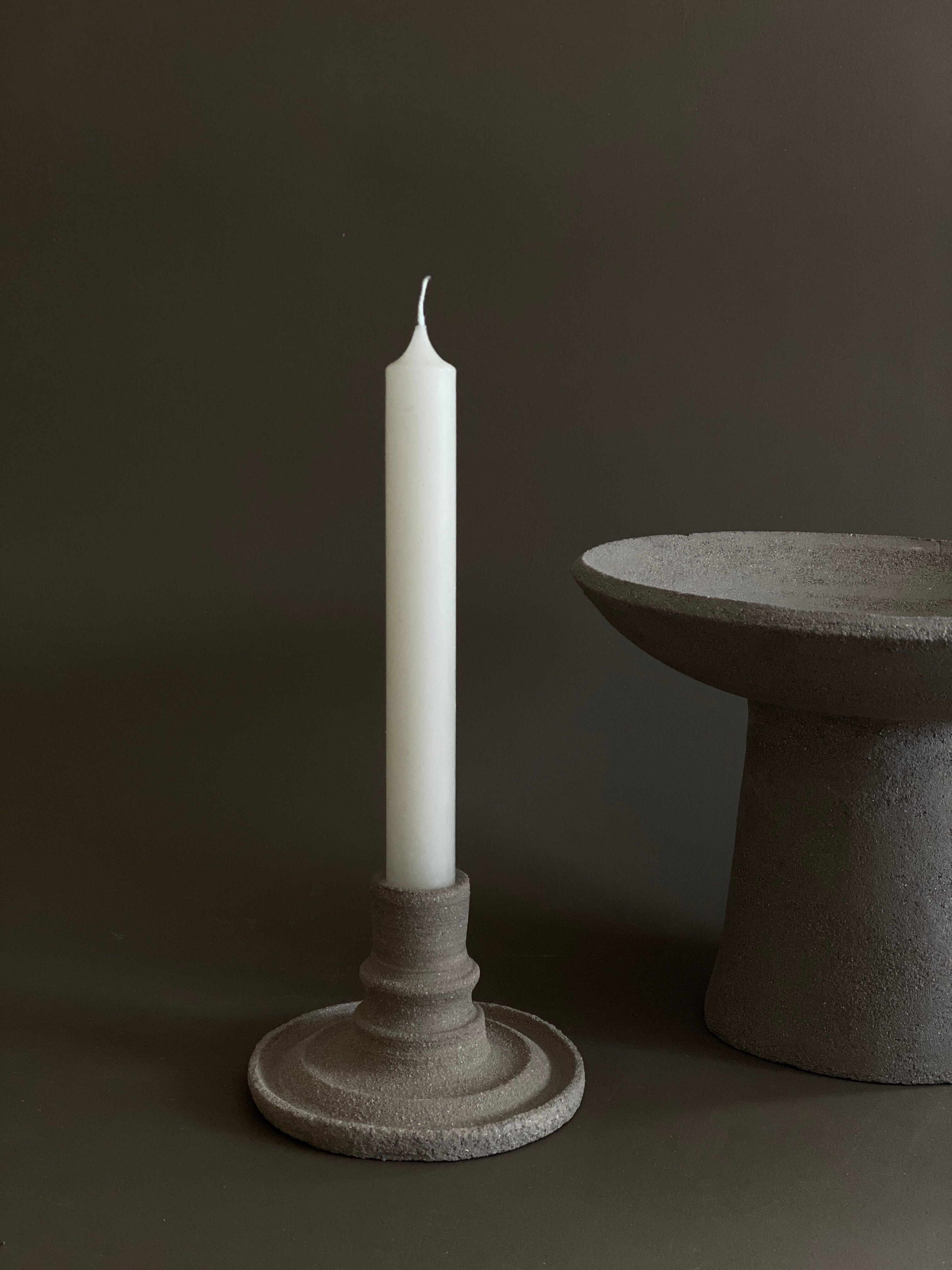 Stoneware candle holder - Ceramic essential