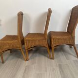 Vintage Rattan Lounge Chair (3 available)