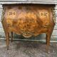 Louis XV style chest of drawers, inlaid with flowers