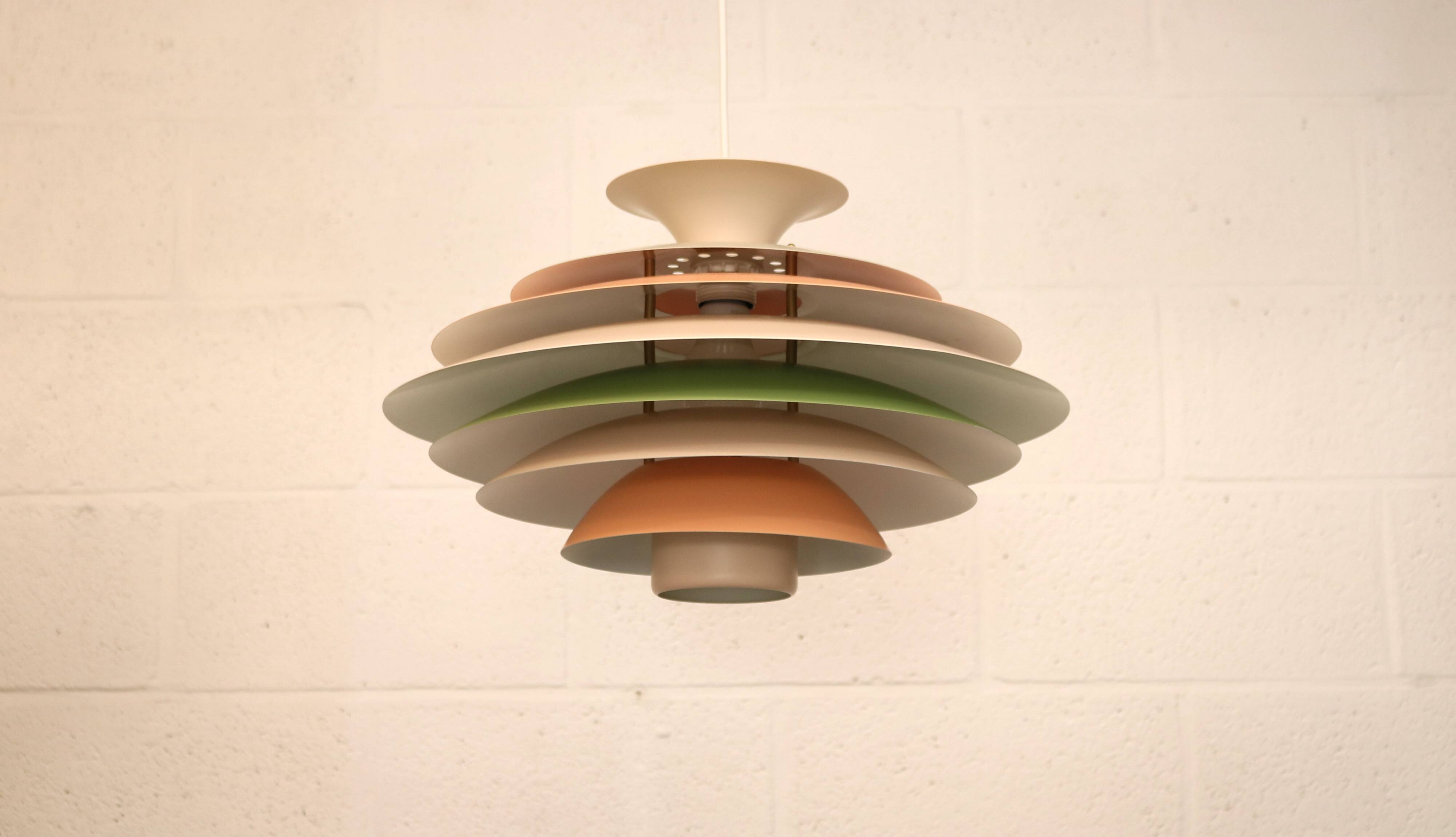 XL Colourful Pendant Lamp: Danish Mid-Century Modern by Formlight Design -