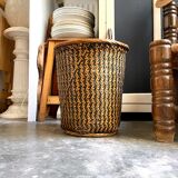 Braided rattan basket