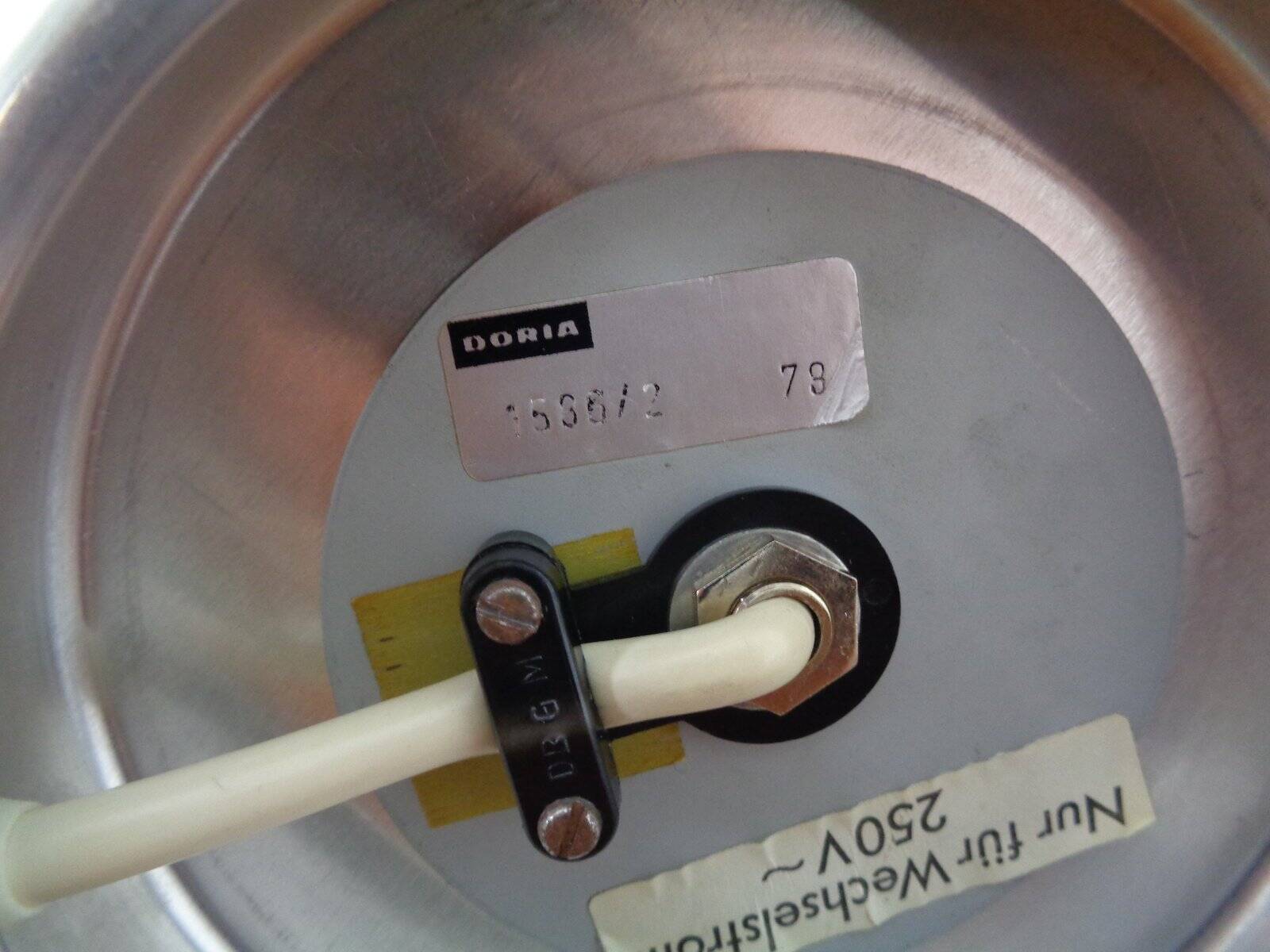 Iceglass & Brass Table Lamp from Doria Leuchten, 1960s