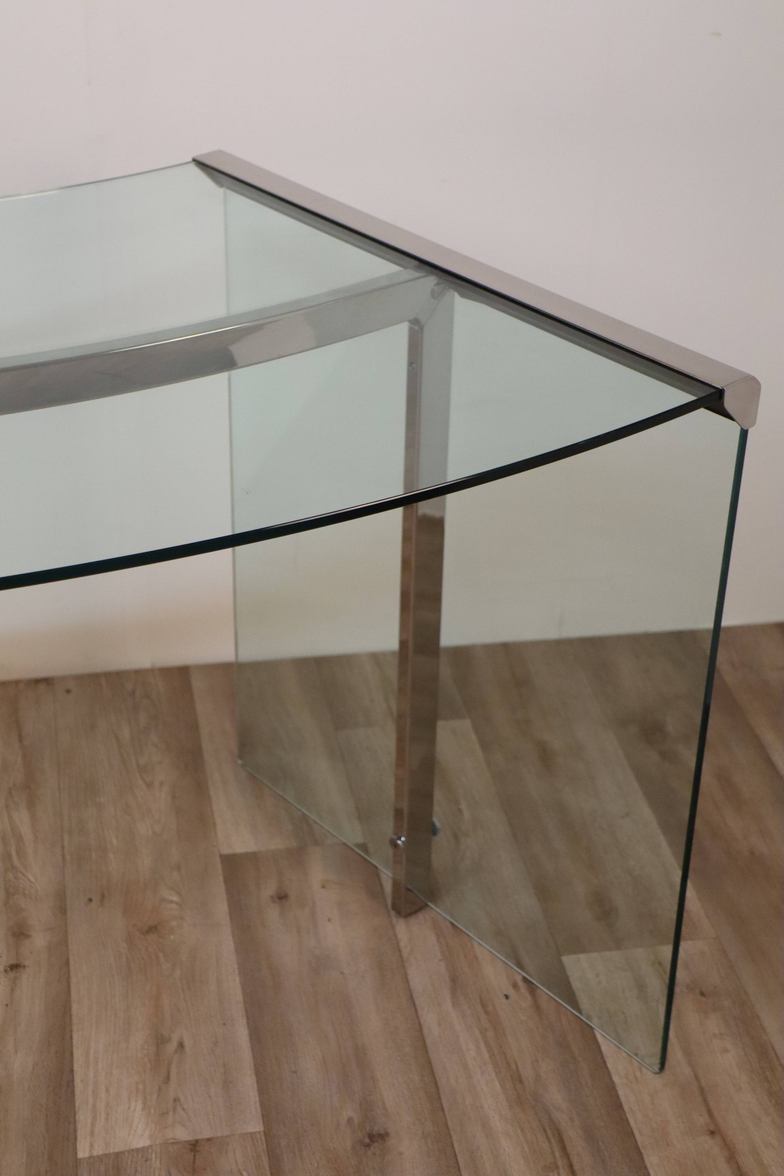 Board president by Gallotti & Radice in glass and chrome