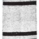 2x8 White Brown Striped Turkish Vintage Runner Rug 68x255Cm SK 242879