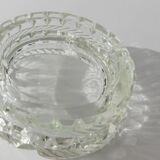 Vintage Murano Glass Ashtray, Pale Green Seafoam Clear Glass, 1950s Italian Mid-Century Glass Décor