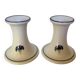 Pair of candlesticks with cornflower flowers