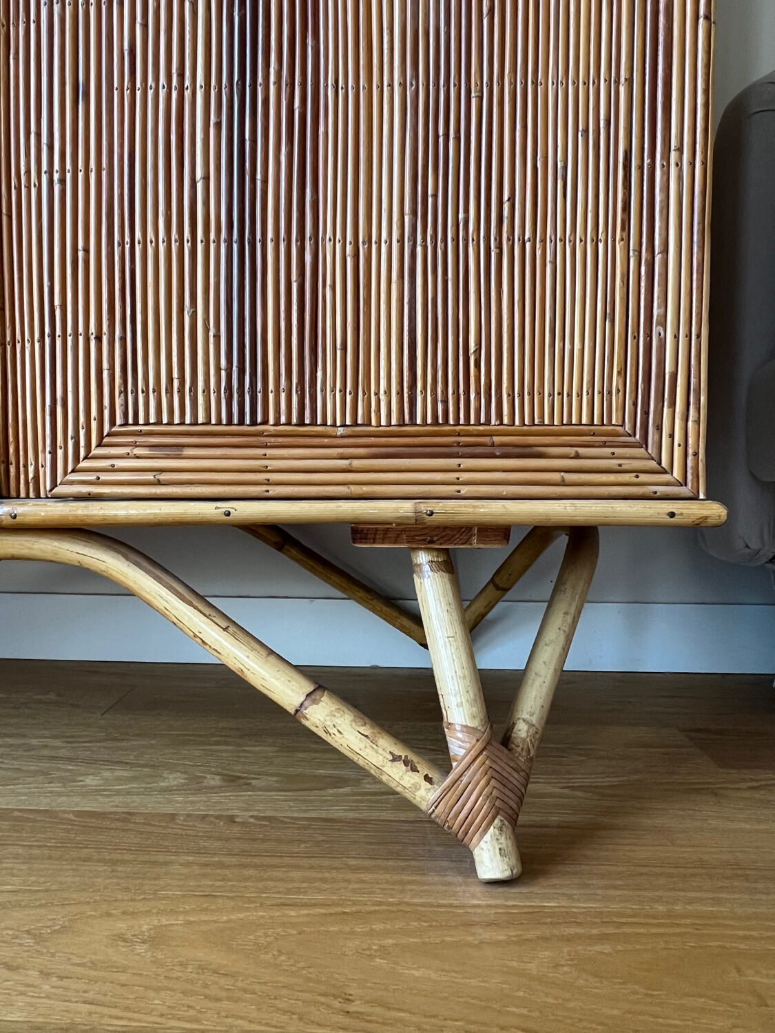 Audoux Minet rattan wardrobe