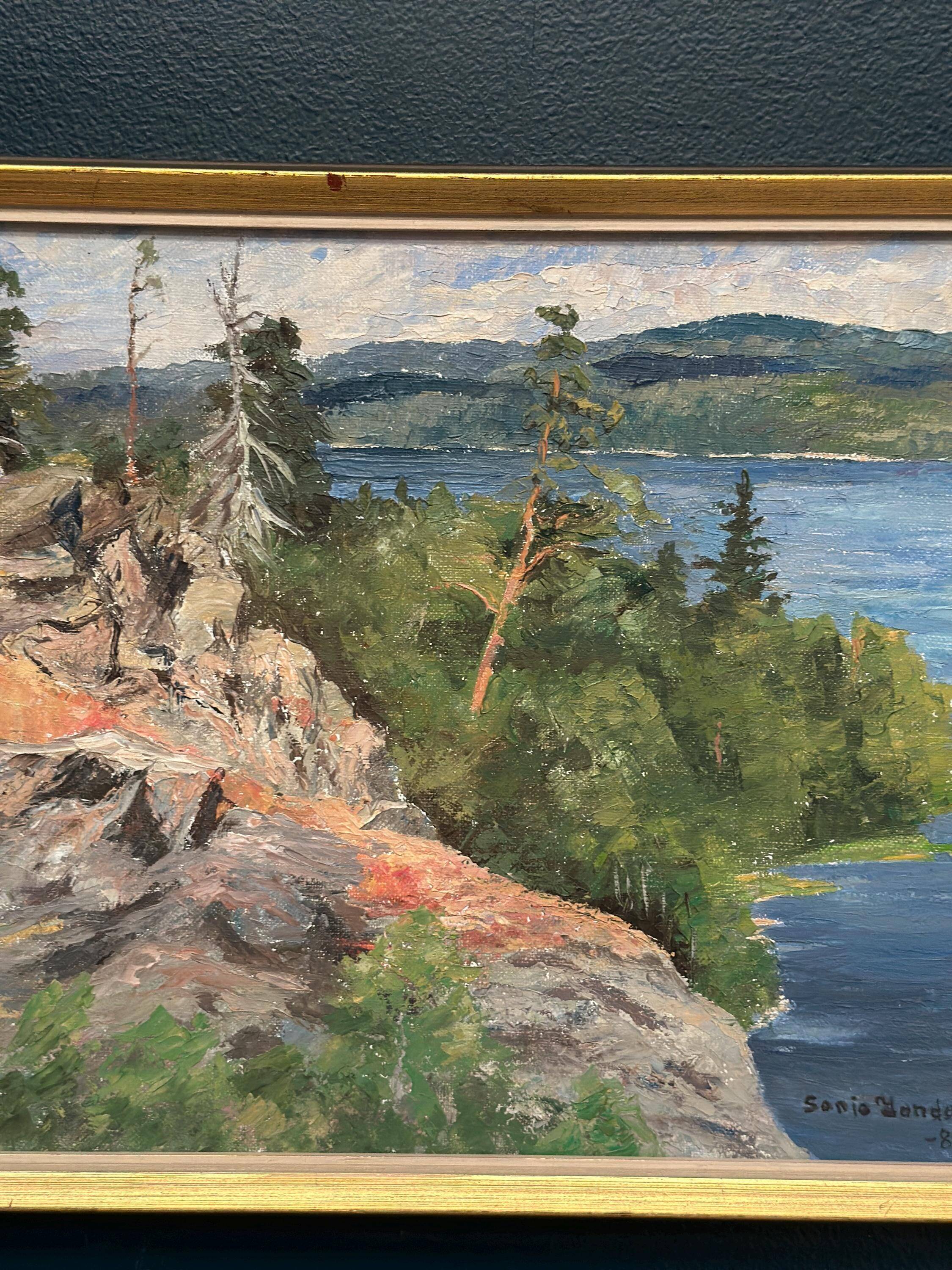 Original Swedish Oil on Canvas – “Landscape” by Sonia Yander –  Dated 1983