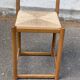 Solid wood and straw stool 50cm