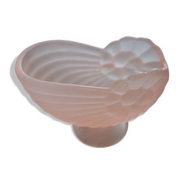 Ammonite in rose quartz