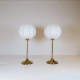 Pair of Bergboms B-024 table lamps mid-century, 1960s, Sweden