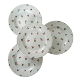 4 Churchill flat flowery plates