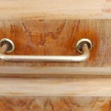 Mado buffet in wood, marble and copper, restored