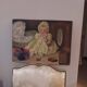 Oil on panel vintage 1930/1950 doll portrait