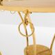 Set of 4 neoclassical side tables in brass and marble by Maison Charles, 1960.
