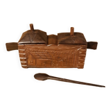 Salière et poivrière en bois