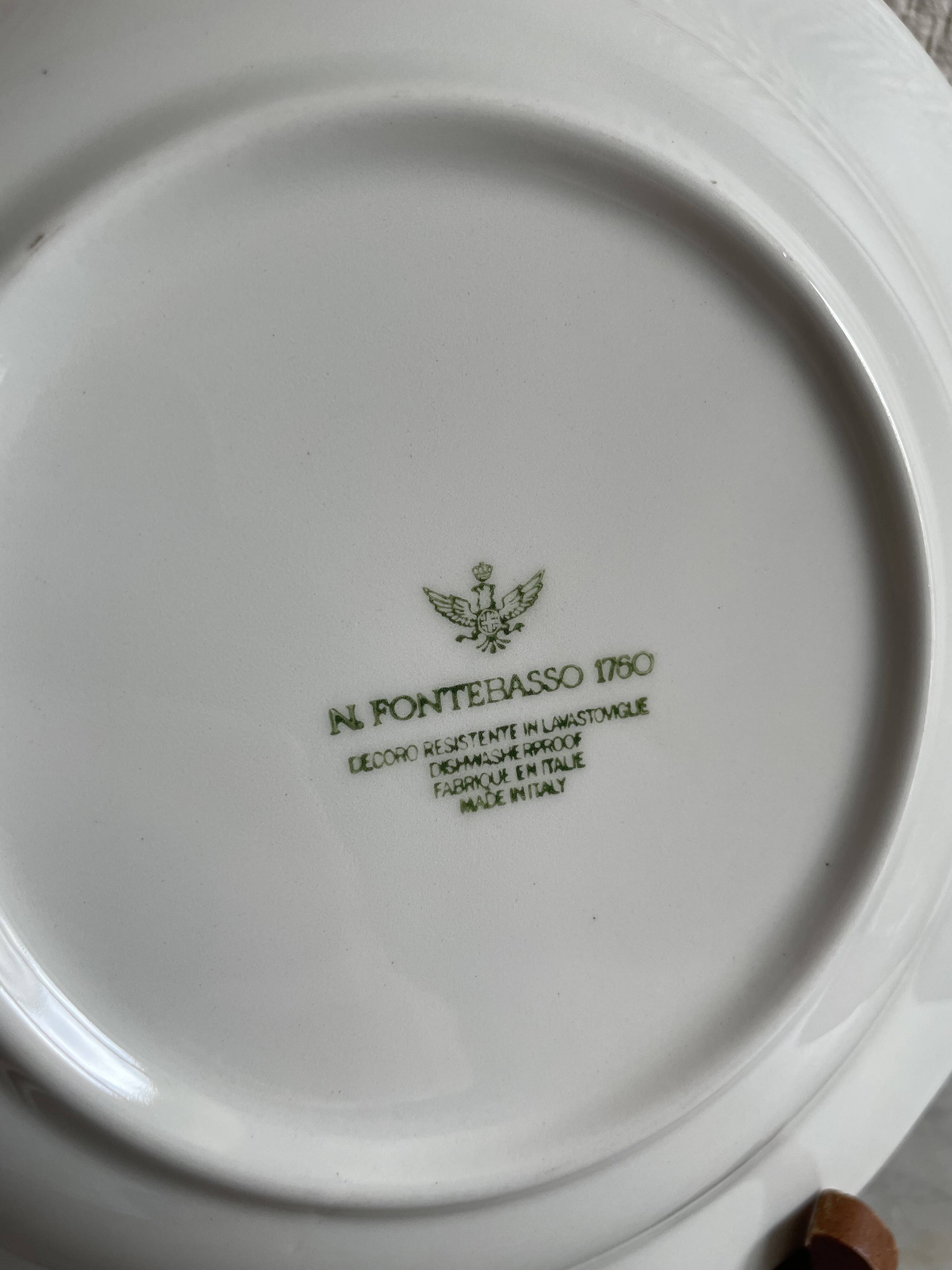 Set of three pink soup plates Fontebasso Made in Italy