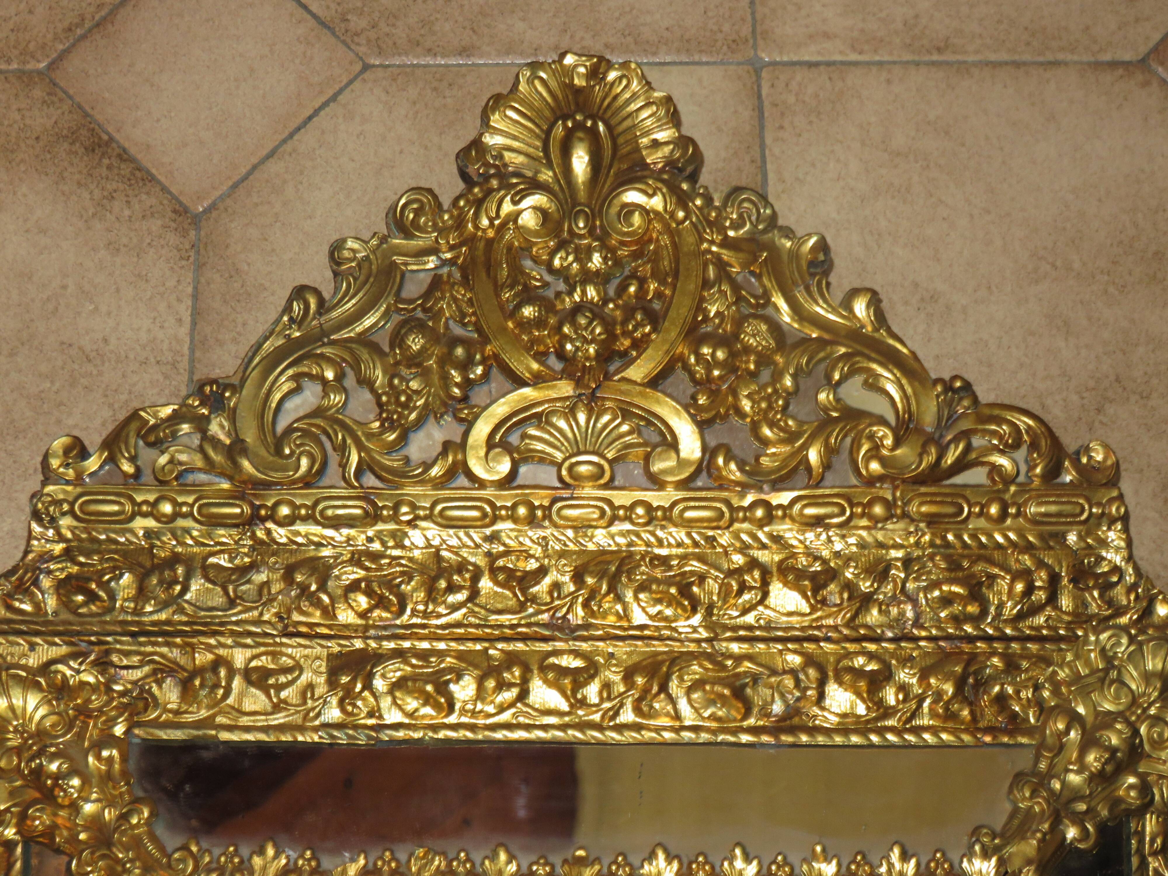 Parecloses repulsed brass mirror 82x48cm