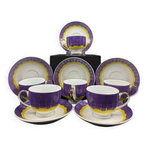 service de 6 tasses à