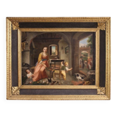 Scène intérieure du 19ème siècle peinture italienne