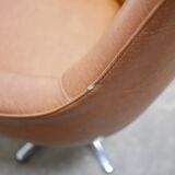 Vintage swivel desk chair in imitation leather