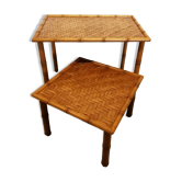 Small bamboo side tables