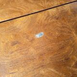 Elm coffee table glass bar, 70s